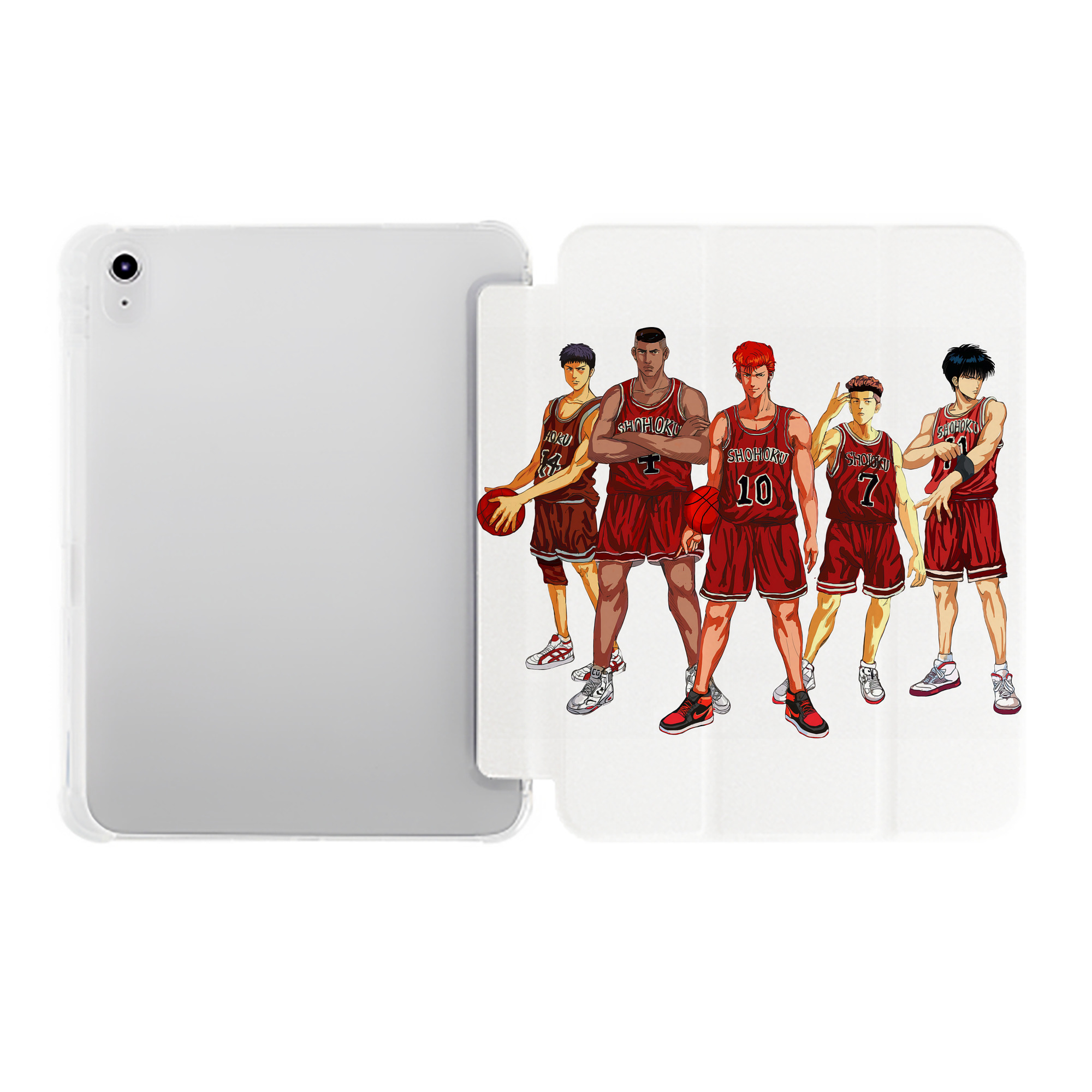 （画像用） SLAM DUNK／スラムダンク IPad ケース ペン収納付き 三つ折りスタンド PUレザー×シリコン 対応機種9.5/10.5/10.9インチ